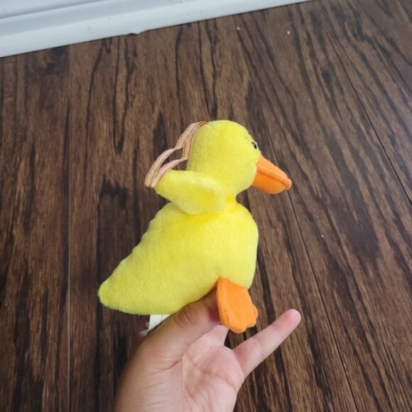 The Jingle Beanie Collection 2001 TY Quackers Little Yellow Chickie NEW Vintage - Picture 9 of 13